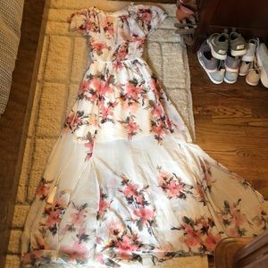 White House black market floral maxi dress